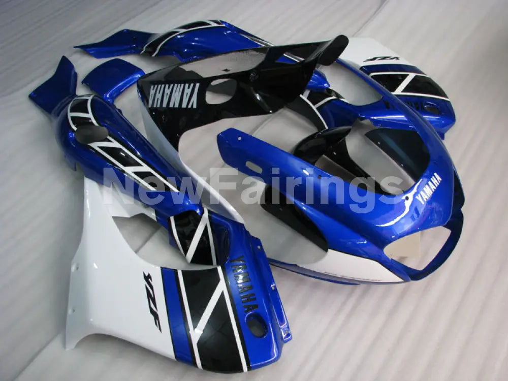 Blue and Black White Factory Style - YZF1000R Thunderace 96-05 Fairing Kit