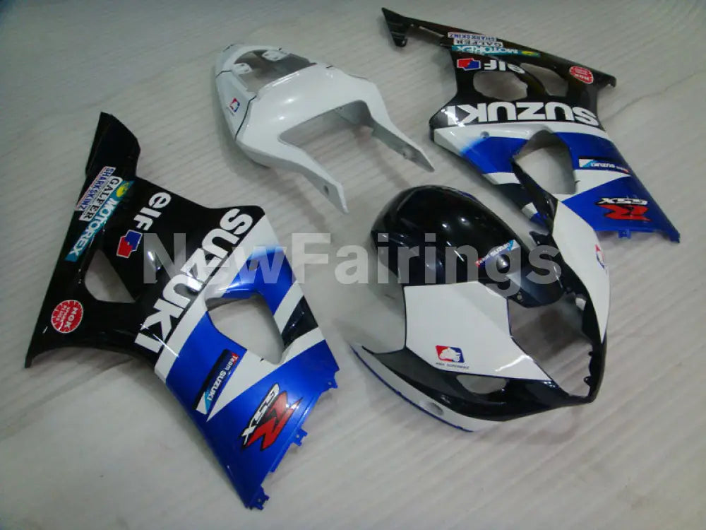 Blue and Black White MOTOREX - GSX-R1000 03-04 Fairing Kit