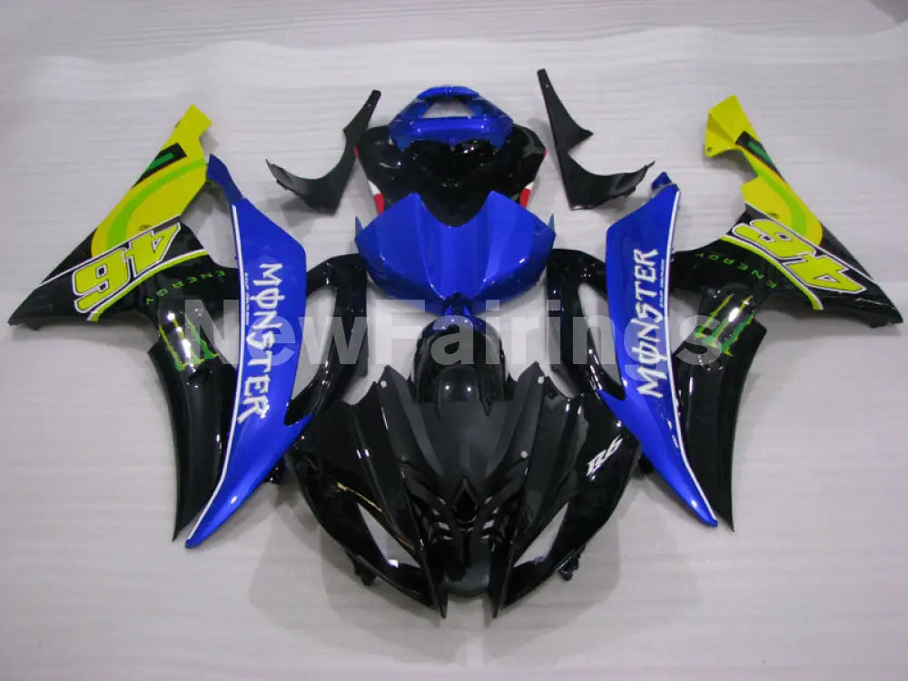 Blue and Black Yellow with Number 46 Monster - YZF-R6 08-16 Fairing Kit