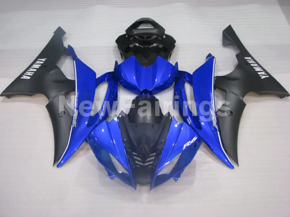 Blue and Matte Black Factory Style - YZF-R6 08-16 Fairing Kit