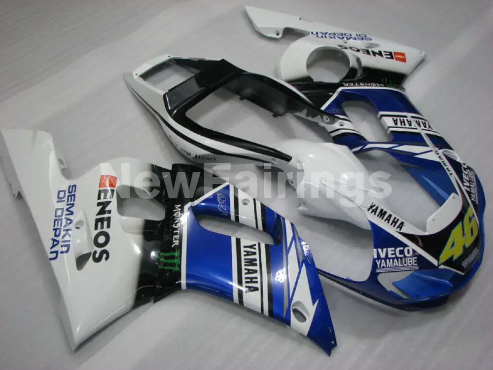 Blue and White Black ENEOS - YZF-R6 98-02 Fairing Kit