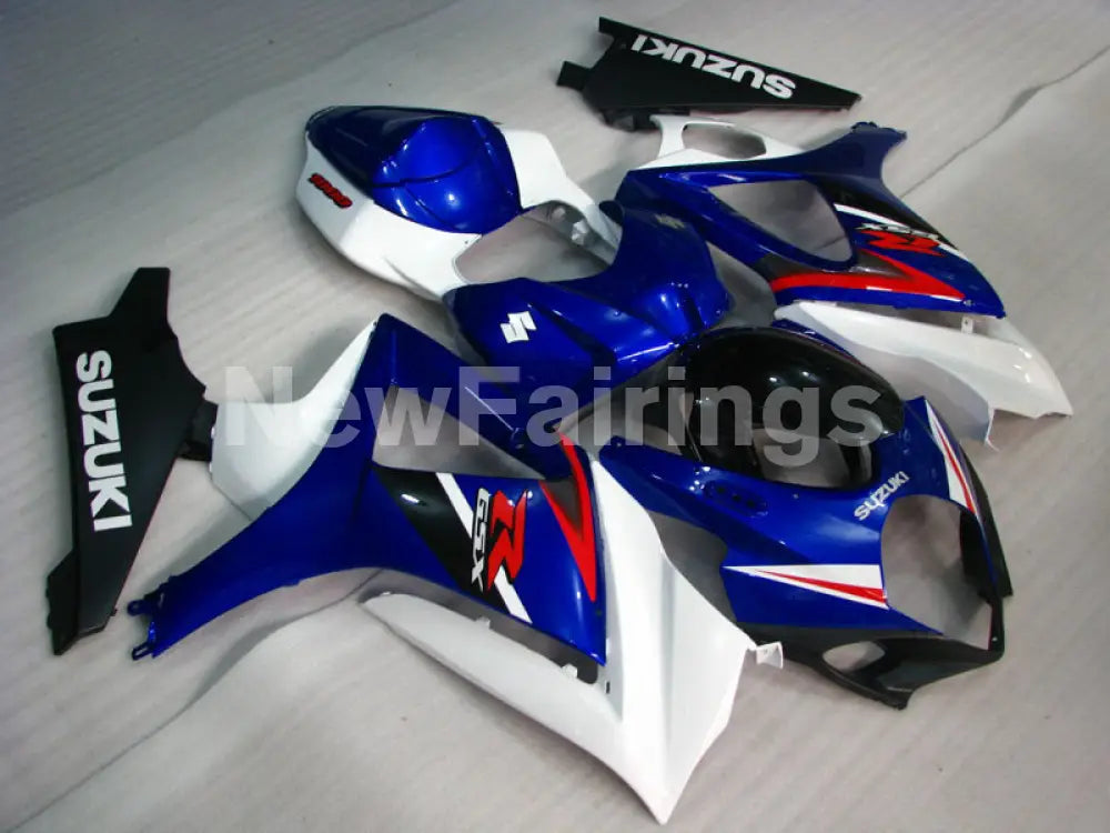 Blue and White Black Factory Style - GSX-R1000 07-08 Fairing Kit