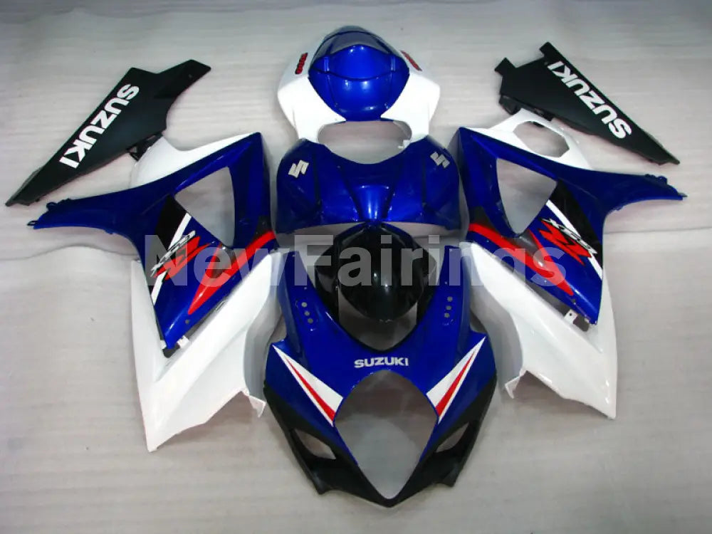 Blue and White Black Factory Style - GSX-R1000 07-08 Fairing Kit
