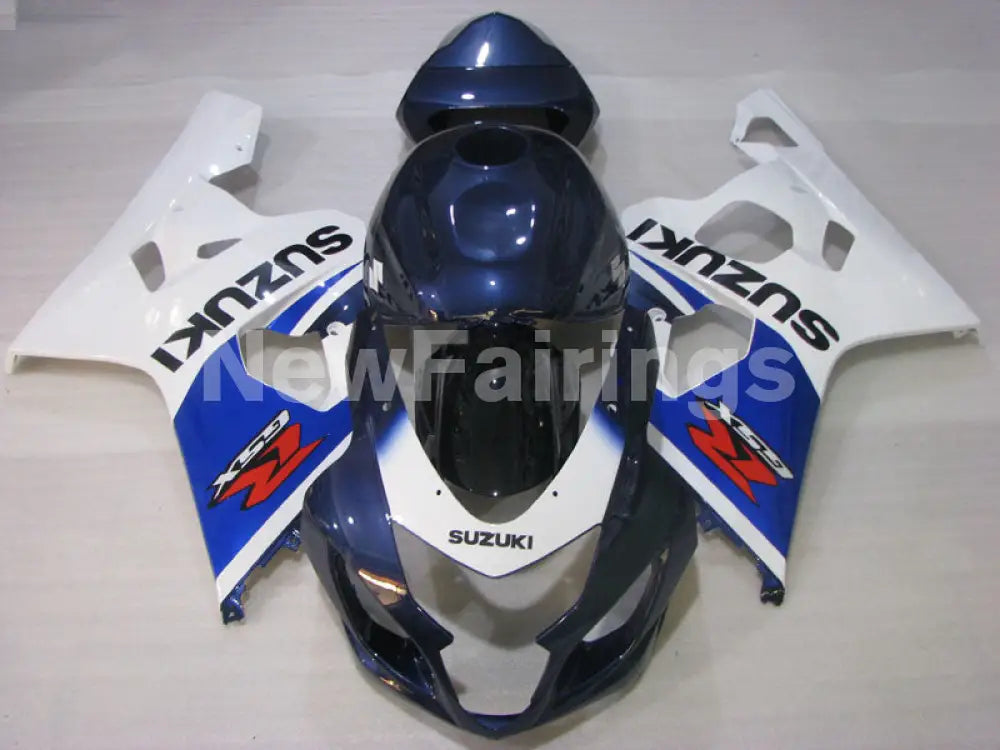 Blue and White Black Factory Style - GSX-R600 04-05 Fairing Kit