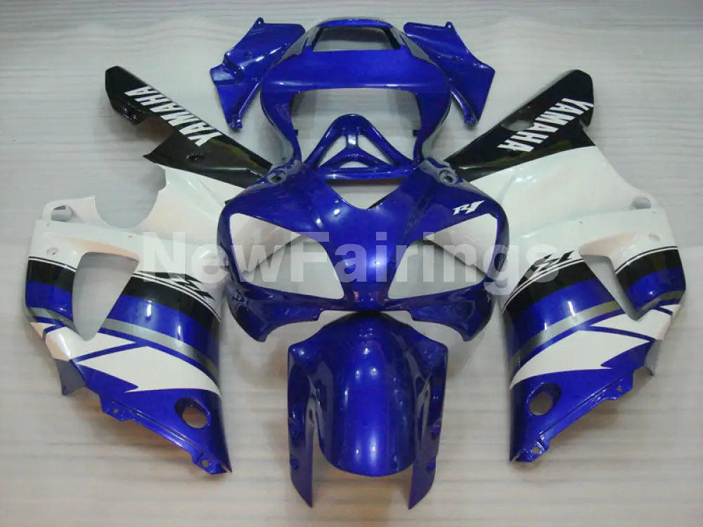 Blue and White Black Factory Style - YZF-R1 98-99 Fairing Kit
