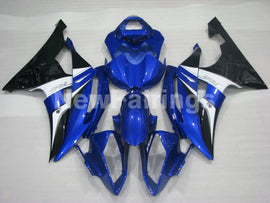 Blue and White Black Factory Style - YZF-R6 08-16 Fairing Kit