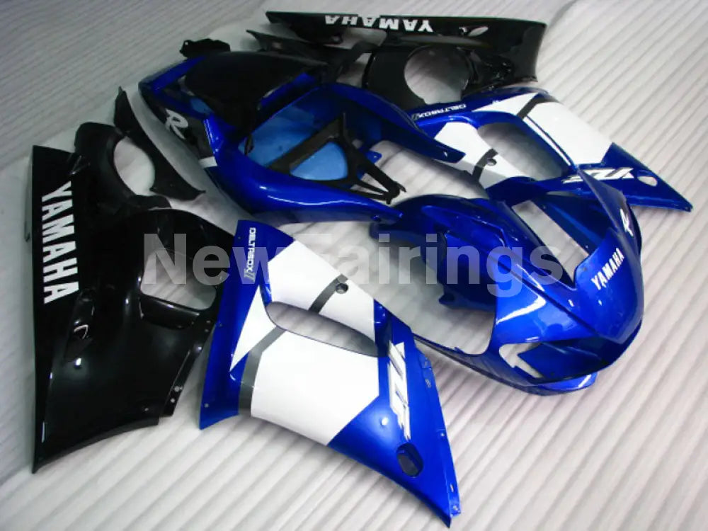 Blue and White Black Factory Style - YZF-R6 98-02 Fairing Kit