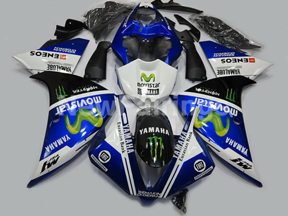Blue and White Black Movistar - YZF-R1 12-14 Fairing Kit