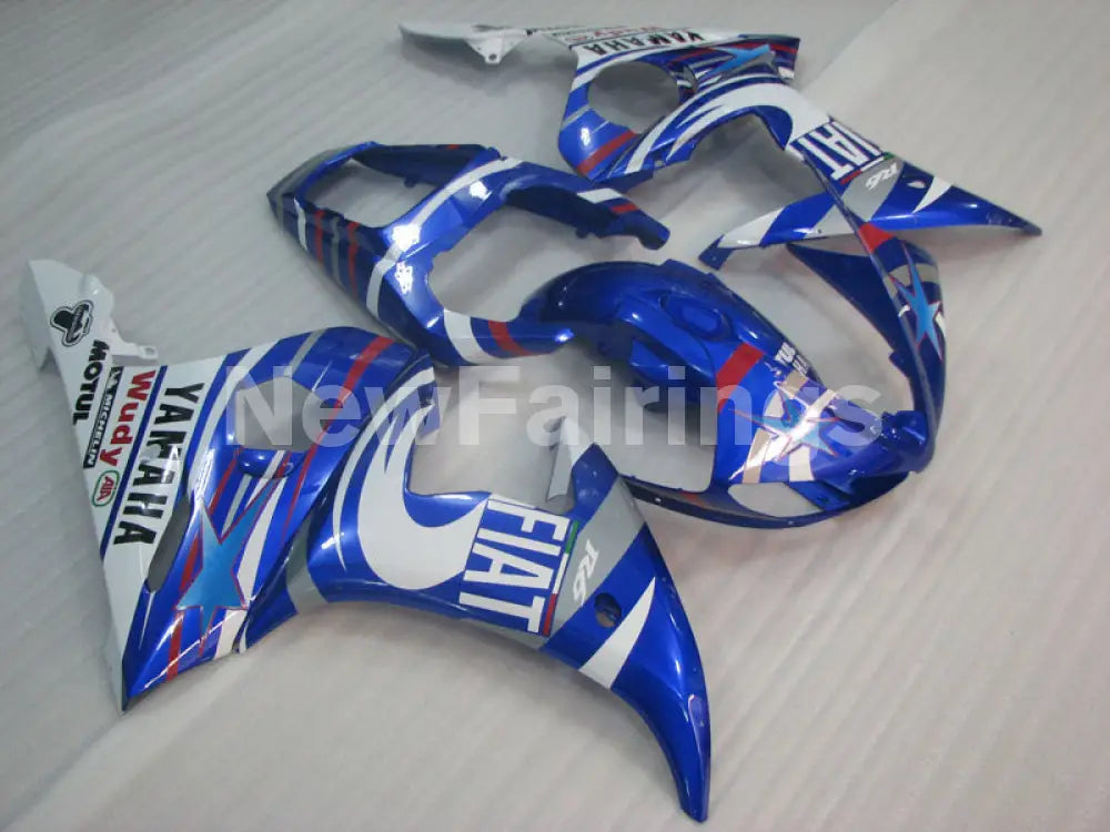 Blue and White FIAT - YZF-R6 05 Fairing Kit