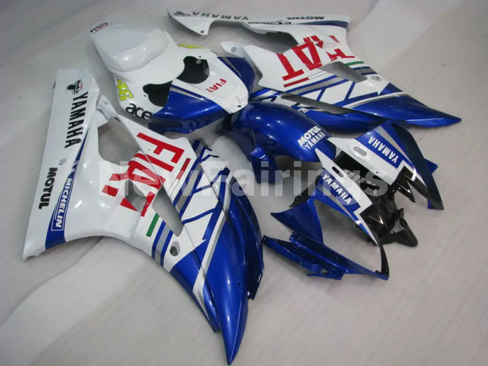 Blue and White FIAT - YZF-R6 06-07 Fairing Kit