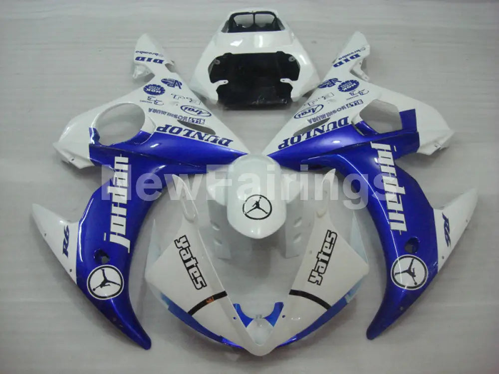 Blue and White Jordan - YZF-R6 05 Fairing Kit