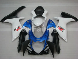 Blue and White Matte Black Factory Style - GSX-R750 11-24 Fairing Kit