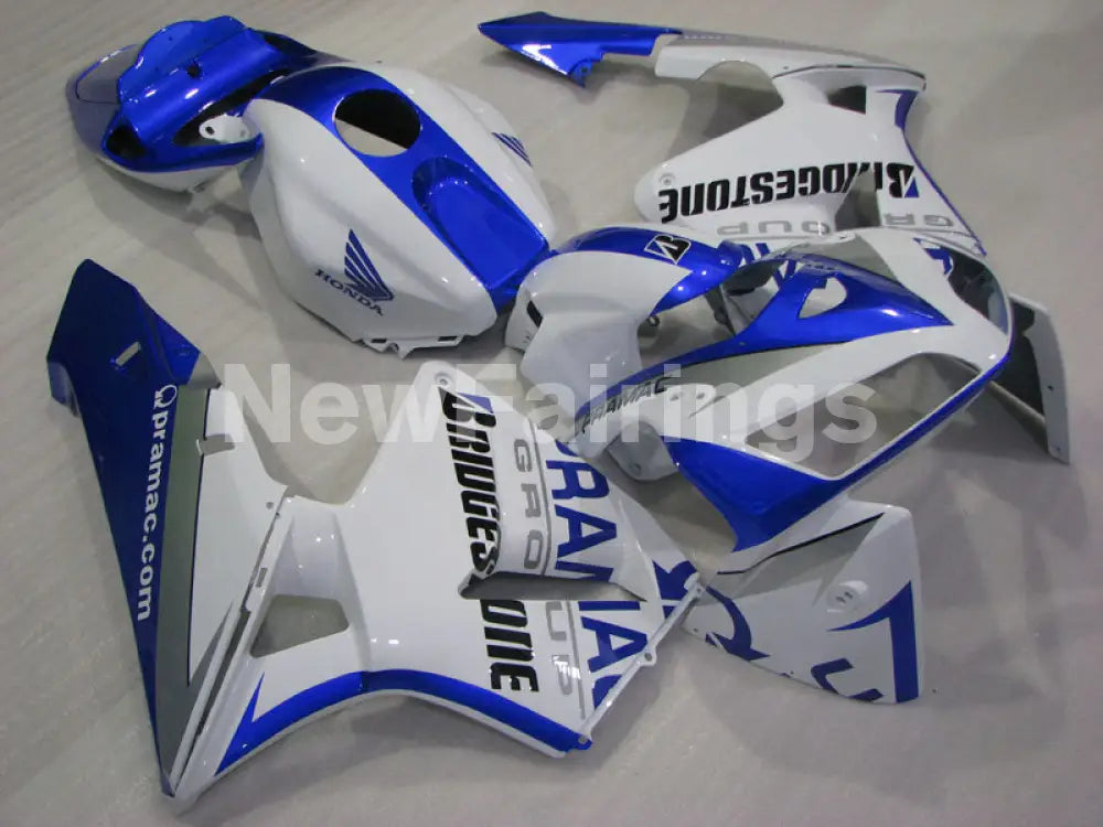 Blue and White PRAMAC - CBR600RR 03-04 Fairing Kit