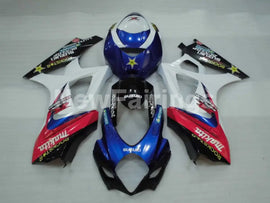 Blue and White Red ROCKSTAR - GSX-R1000 07-08 Fairing Kit
