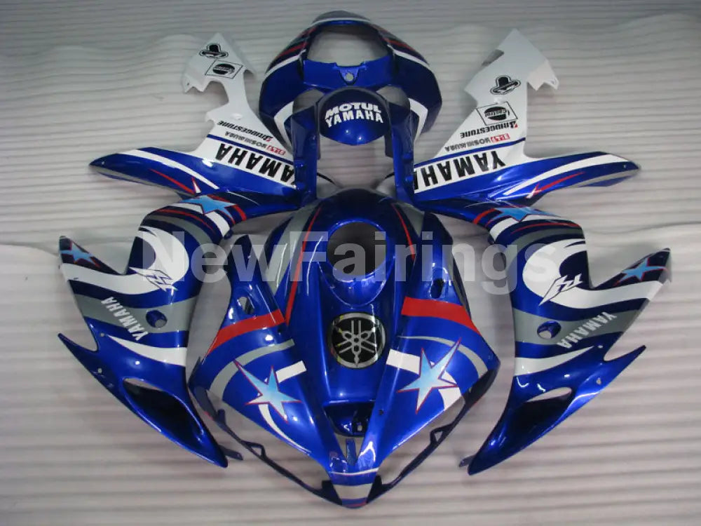Blue and White Star - YZF-R1 04-06 Fairing Kit