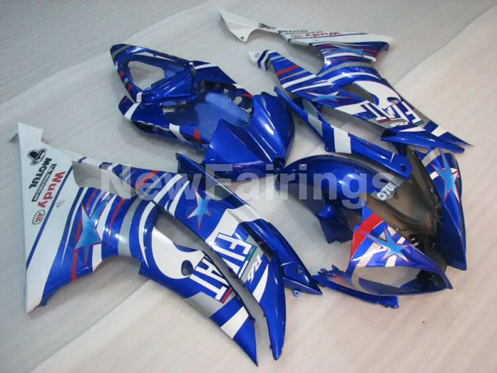 Blue and White Star - YZF-R6 08-16 Fairing Kit
