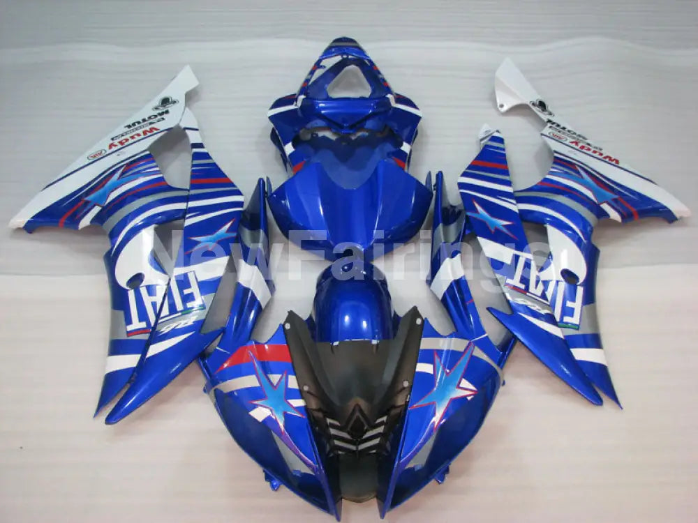 Blue and White Star - YZF-R6 08-16 Fairing Kit