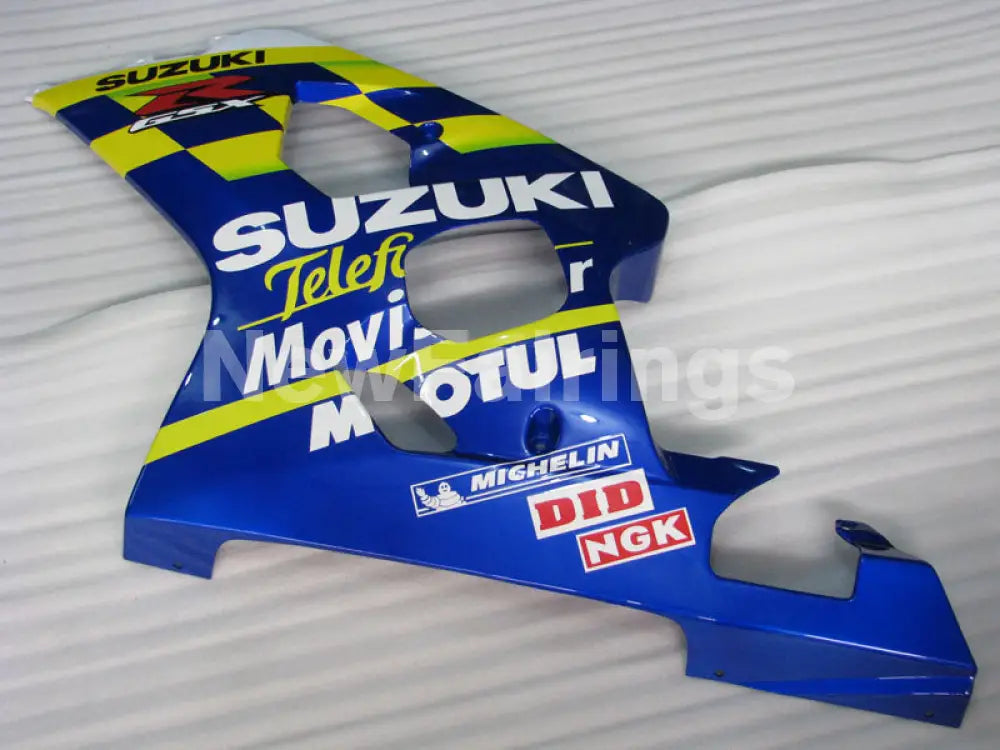 Blue and Yellow Movistar - GSX-R600 04-05 Fairing Kit