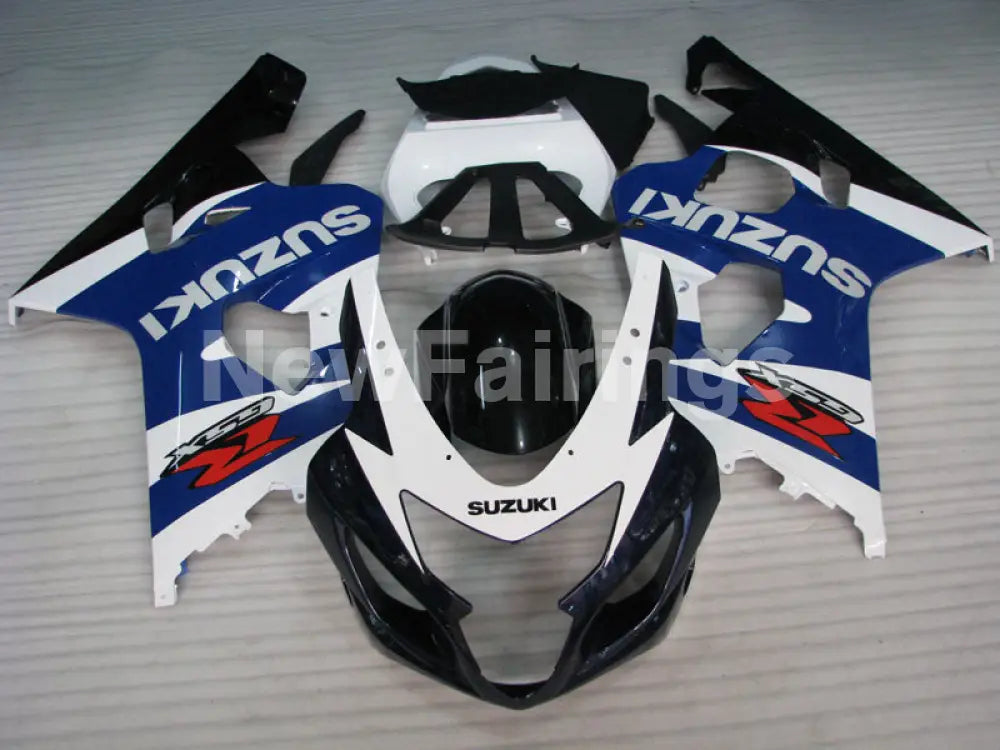 Blue Black and White Factory Style - GSX-R750 04-05 Fairing Kit