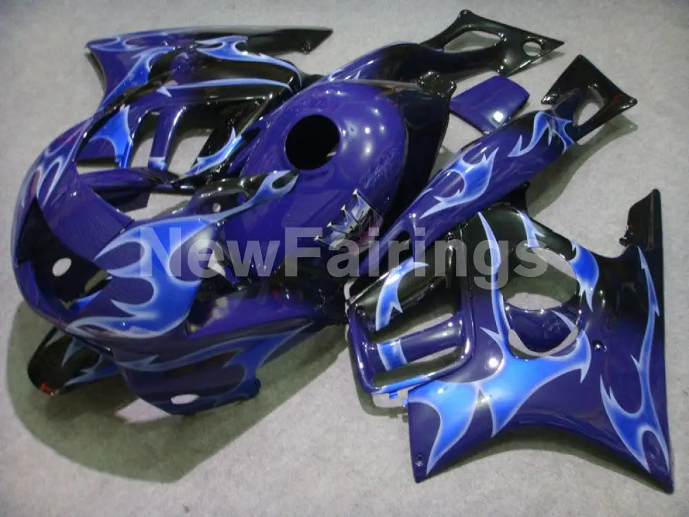 Blue and Black Flame - CBR600 F3 97-98 Fairing Kit