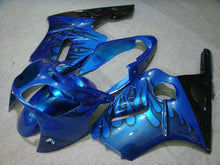 Cargar imagen en el visor de la galería, Blue and Black Flame - NINJA ZX-12R 00-01 Fairing Kit