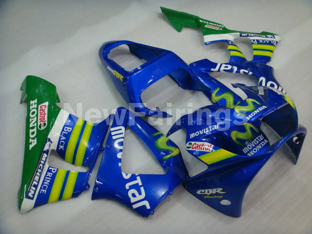 Blue and Green Movistar - CBR 929 RR 00-01 Fairing Kit