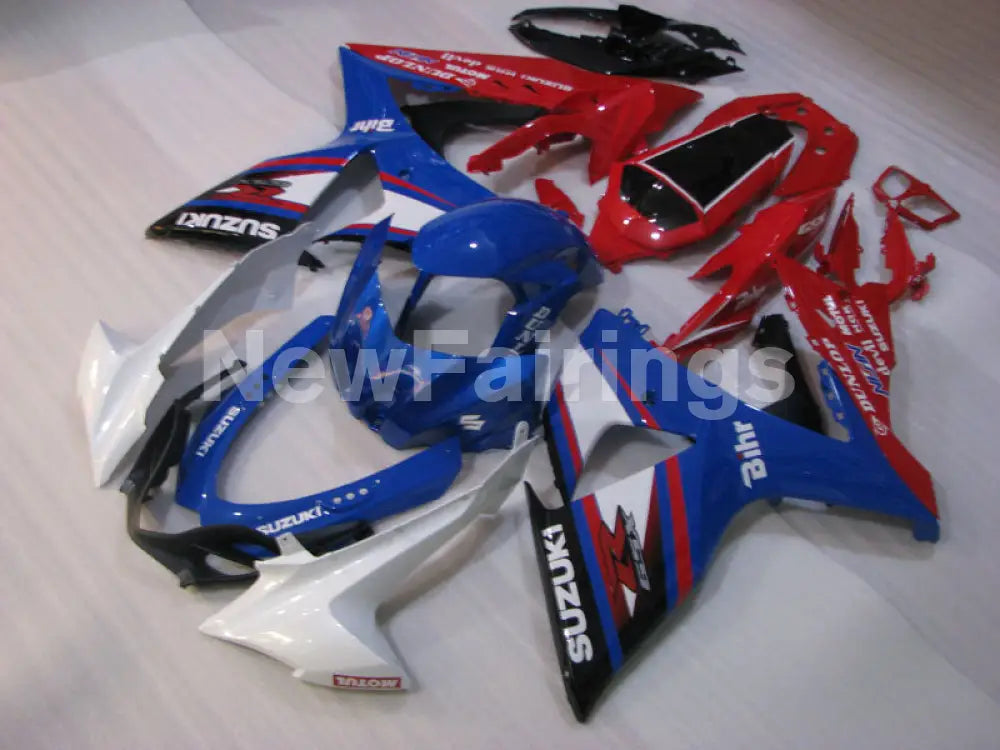 Blue and Red White Factory Style - GSX-R1000 09-16 Fairing Kit