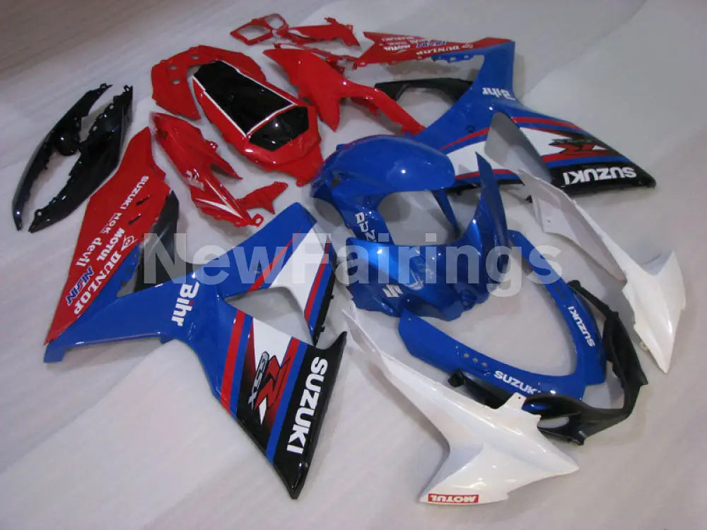 Blue and Red White Factory Style - GSX-R1000 09-16 Fairing Kit