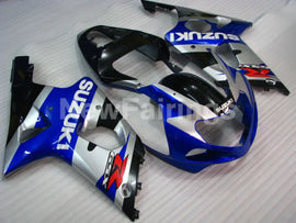 Blue and Silver Black Factory Style - GSX-R1000 00-02 Fairing Kit