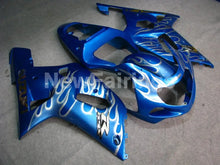 Cargar imagen en el visor de la galería, Blue and Silver Flame - GSX-R600 01-03 Fairing Kit