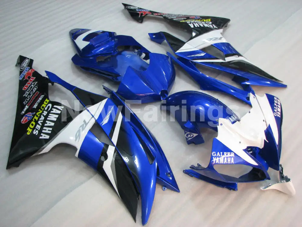 Blue White and Black Dunlop - YZF-R6 08-16 Fairing Kit