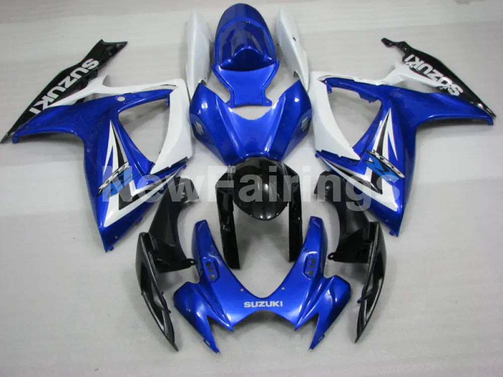 Blue White and Black Factory Style - GSX-R600 06-07 Fairing Kit