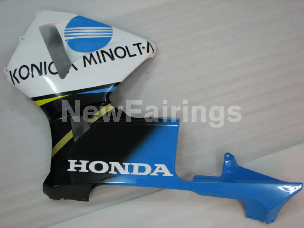 Blue White and Black Konica Minolta - CBR600RR 03-04 Fairing Kit