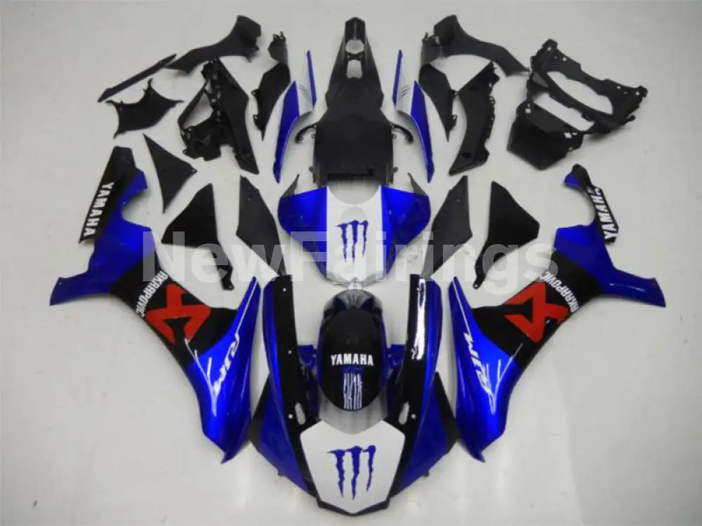 Blue White and Black Monster - YZF-R1 15-19 Fairing Kit