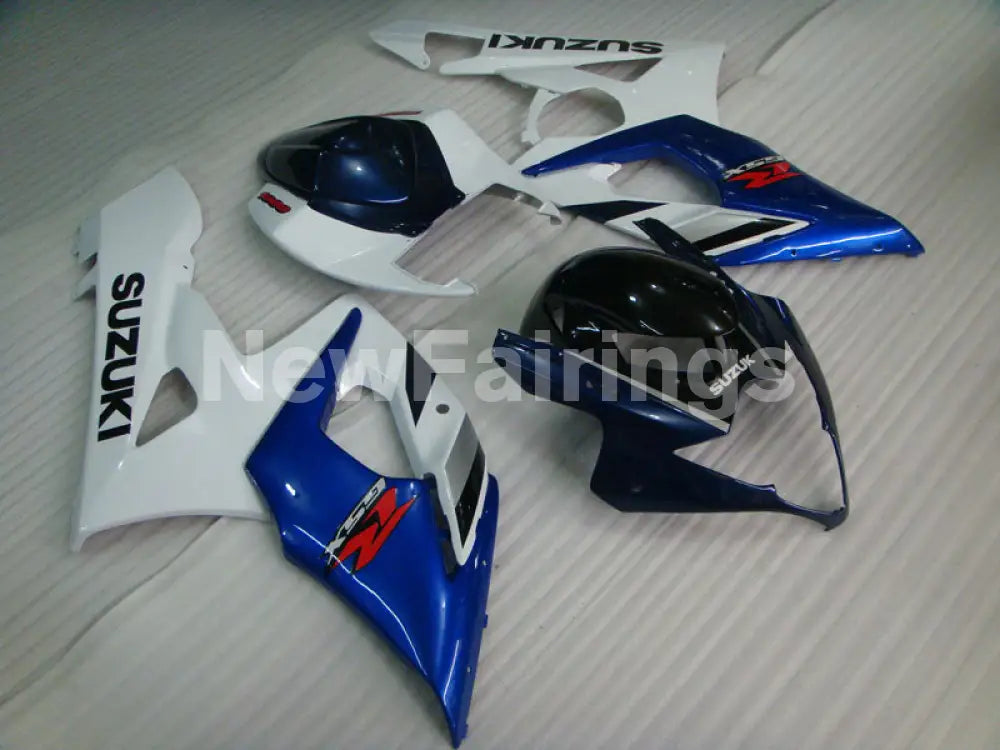 Blue and White Black Factory Style - GSX-R1000 05-06 Fairing Kit