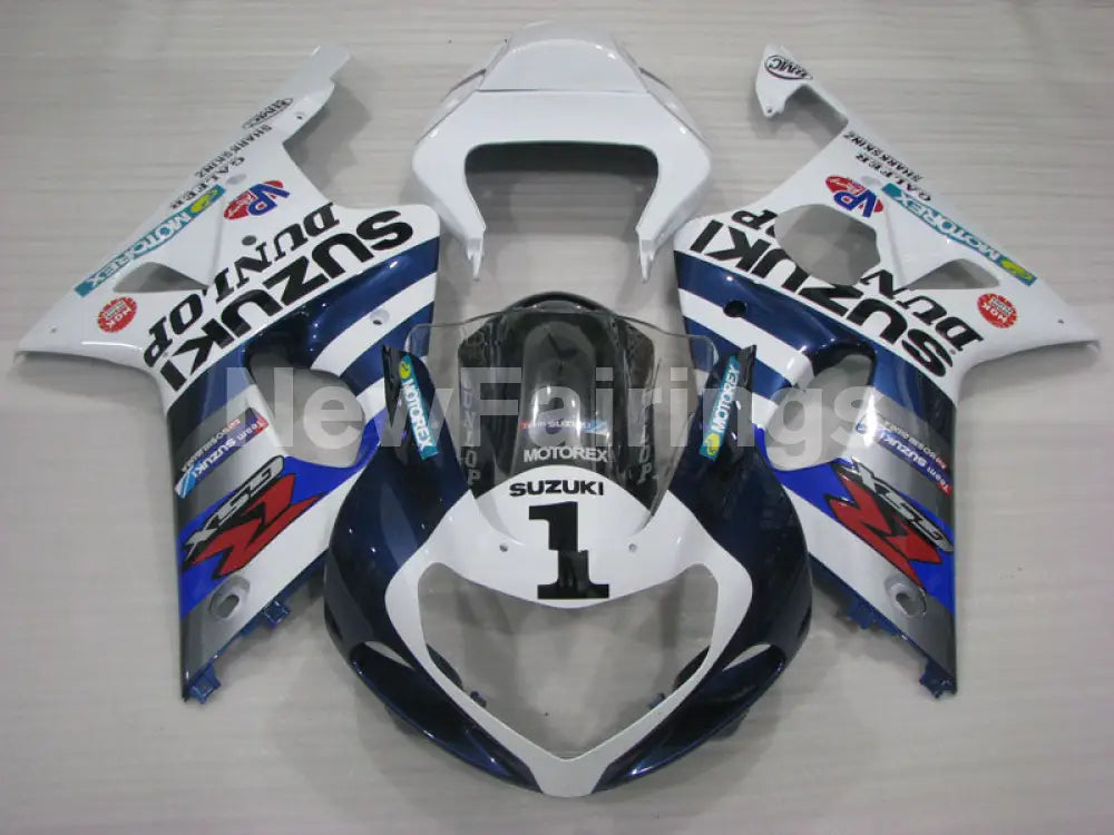Blue and White MOTOREX - GSX-R1000 00-02 Fairing Kit
