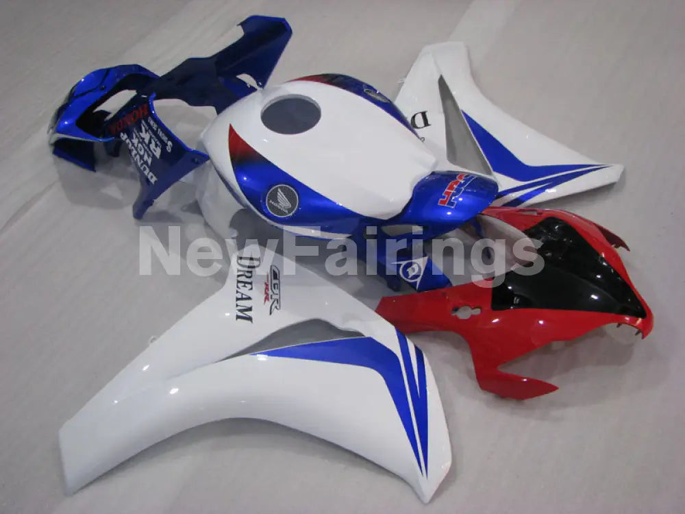 Blue and White Red Factory Style - CBR1000RR 08-11 Fairing Kit