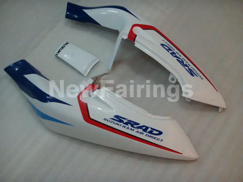 Blue and White Red Factory Style - GSX-R600 96-00 Fairing Kit