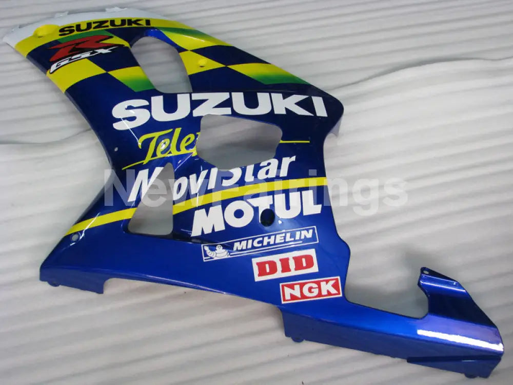 Blue and Yellow Movistar - GSX-R600 01-03 Fairing Kit