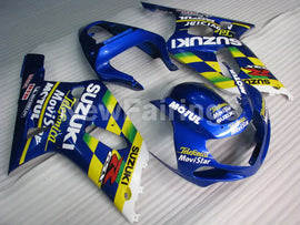 Blue and Yellow Movistar - GSX-R600 01-03 Fairing Kit