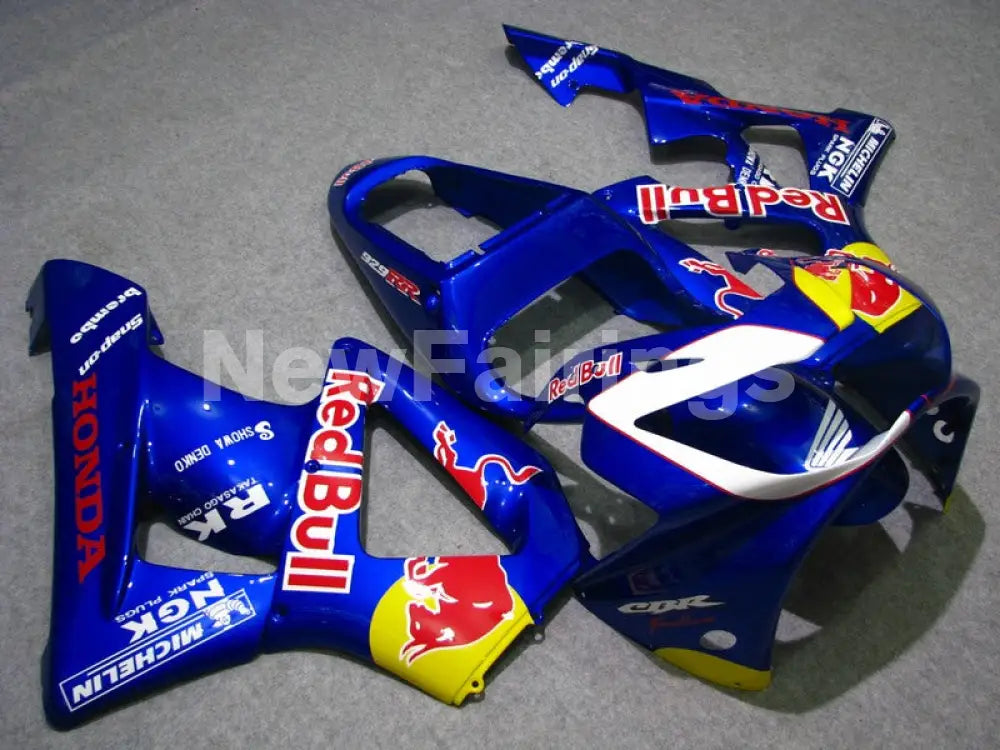 Blue and Yellow Red Bull - CBR 929 RR 00-01 Fairing Kit