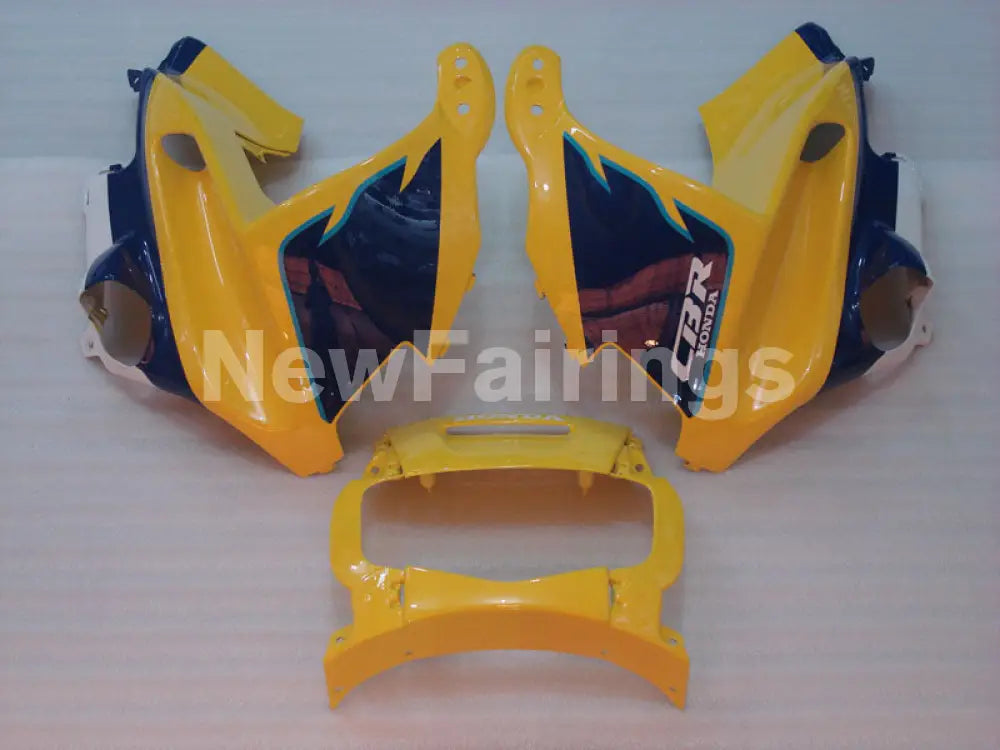 Blue and Yellow White Factory Style - CBR600 F2 91-94 Fairing Kit