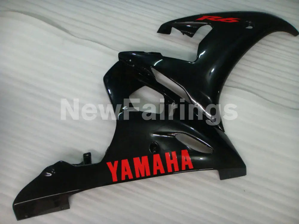 Gloss Black with Red Decals Factory Style - YZF-R6 03-04 Fairing Kit