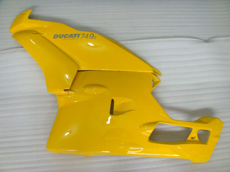 Gloss Yellow Factory Style - Ducati 749 03-04 Fairing Kit (Single Passenger Seat)