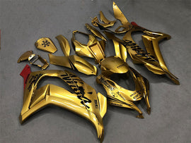 Golden with Black Stickers Factory Style - NINJA ZX-10R 16-20 Fairing Kit