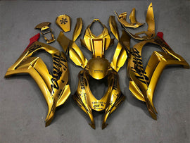 Golden with Black Stickers Factory Style - NINJA ZX-10R 16-20 Fairing Kit