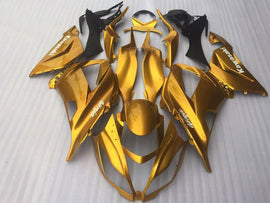 Golden with White Stickers Factory Style - NINJA ZX-10R 16-20 Fairing Kit