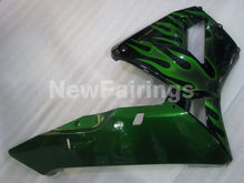 Cargar imagen en el visor de la galería, Green and Black Flame - CBR600RR 03-04 Fairing Kit