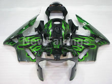 Cargar imagen en el visor de la galería, Green and Black Flame - CBR600RR 03-04 Fairing Kit