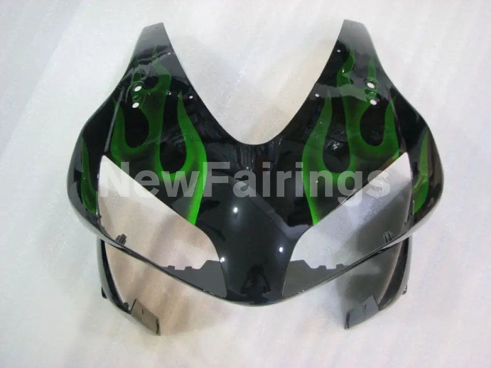 Green and Black Flame - CBR600RR 03-04 Fairing Kit